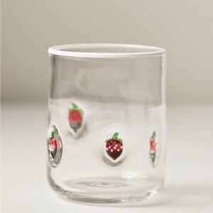 Anthropologie The Icon Juice Glass | Chocolate Covered Strawberry | NIB